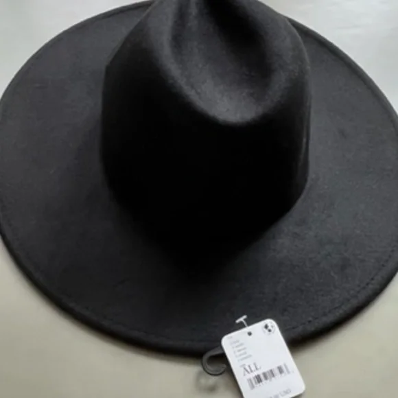 Wool Felt Free People Black Hat Free People Wythe Leather  display picture 2